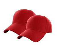 Genérico Gorra de béisbol Ajustable Unisex Gorra Unisex de Tamaño Ajustable Gorra Vaquera Vintage para Al Aire Libre (Red, One Size)