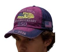 Genérico Gorra de Béisbol,de Cabeza Patriótica 250º | Gorras De Béisbol para Caballeros Y Damas,para Golf, Correr, Playa, Caza, Esquí, Ciclismo, Senderismo Y Viajar