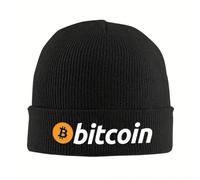 Genérico Gorra de béisbol de Mujer para Hombres, Gorras Simples con Logo de Bitcoin, Gorro Nuevo de otoño e Invierno, Gorras acrílicas de Punto para Hombres y Mujeres