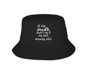 Genérico Gorra De Pescador Mi Boca Lo Dice, Mi Cara Buckets Hat | Gorra De Pescador Unisex Ligero Beach Bucket Hat Para Viajes Exteriores Senderismo Bucket Sombrero Verano
