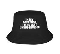 Genérico Gorra De Pescador Mi Defensa, Me Dejaron Buckets Hat | Gorra De Pescador Anti-Uv Unisex Bucket Sombrero Verano Para Senderismo Exteriores Playa Gorra Senderismo