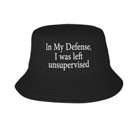 Genérico Gorra De Pescador Mi Defensa: Me Dejaron Sombrero Sol | Gorra De Pescador Ligero Transpirable Gorra Senderismo Para Viajes Exteriores Playa Buckets Hat