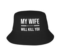 Genérico Gorra De Pescador Mi Esposa Te Matará (Gracioso) Buckets Hat | Gorra De Pescador Unisex Transpirable Gorra Senderismo Para Deportes Viajes Senderismo Bucket Sombrero Verano