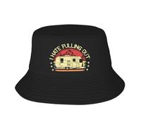 Genérico Gorra De Pescador Odio Sacar Mi Caravana Retro Sombrero Sol | Gorra De Pescador Ligero Unisex Bucket Sombrero Verano Para Deportes Exteriores Playa Gorra Senderismo