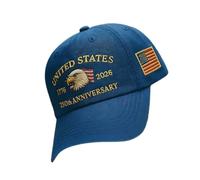 Genérico Gorra Del 250 Aniversario De EEUU,Gorra Ajustable 250 Aniversario Águila Conmemorativa EEUU,Para Mujer | Para Verano Exterior Marina Senderismo Navegación Campamento