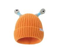 Genérico Gorra Marca Brillante Pequeño Sombrero Divertido Sombrero Hecho a Mano con Ojo Se Puede Estirar Melón Niño Negro, naranja, Talla única