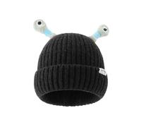 Genérico Gorra Marca Brillante Pequeño Sombrero Divertido Sombrero Hecho a Mano con Ojo Se Puede Estirar Melón Niño Negro, Le Noir, Talla única