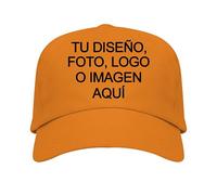 Genérico Gorra Personalizada Baseball |Personalizable 100% con Fotos y Textos ·, Regalo Original Gorra para Deporte (Naranja)