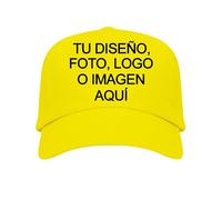 Genérico Gorra Personalizada Baseball |Personalizable 100% con Fotos y Textos ·, Regalo Original Gorra para Deporte (Amarillo)