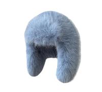 Genérico Gorra Rusa de Invierno para Mujer Sombreros Tipo Bombardero con Orejeras de Peluche SintéTico Grueso Estilo Vintage para Chicas Cálido para La Nieve Y Esquí