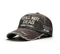 Genérico Gorra «Still Not Dead» Gorra «Hard to Kill» de béisbol Ajustable con Frase Divertida y Efecto Desgastado, Negra, humorística de béisbol (Negro)