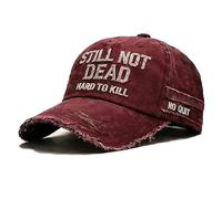 Genérico Gorra «Still Not Dead», Sombrero «Hard to Kill», Frase Divertida, Gorra «Still Not Dead» Ajustable con Bordado Desgastado, para Viajes, Fiestas (3)