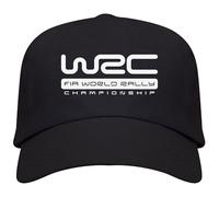 Genérico Gorra WRC Logo Hombre Negra 5 Paneles 100 Algodón 340 g/m²