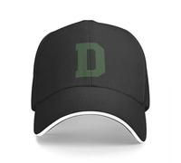 Genérico Gorras de béisbol para Hombres, Letra Deportiva Letras D en Verde Alfabeto Gorra de béisbol Camionero Gorra de Sol Diseñador Hombre Femenino