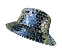 Genérico Gorras de Pescador con Purpurina Espejo | Sombreros de Pescador Disco Sombrero | Gorra de Cubo con Lentejuelas Brillantes para Club Stage Bar Party Dance