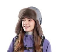 Genérico Gorras Mujer Invierno,Gorro Grueso De Invierno con Forro Polar Ideal para Ciclismo Y Esquí Abrigo para El FríO Gorro Lei Feng con Orejeras Resistentes Al Viento