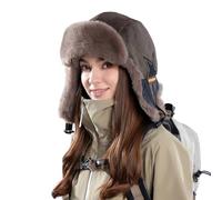 Genérico Gorras Mujer Invierno,Gorro Grueso De Invierno con Forro Polar Ideal para Ciclismo Y Esquí Abrigo para El FríO Gorro Lei Feng con Orejeras Resistentes Al Viento
