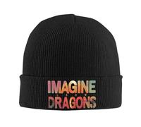 Genérico Gorro de Calor Álbum Imagine Dragons Loom Gorros Tejidos para Mujeres Hombres Skullies Gorros de Moda Otoño Invierno Banda de acrílico Música Gorros de Ganchillo
