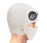 Generico Gorro de invierno - Unisex Knitted Warm Hat with Earflap & Face Cover, 27 cm Polyester Weather Hat | Windproof & Thermal Protection for Cycling, Skiing, Running, Hunting, Fishing, Camping