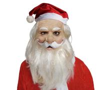 Generico Gorro de Papá Noel, látex realista, para cosplay navideño, barba para cosplay, Papá Noel - Para adolescentes, adultos, hombres, mujeres, encuentros, máscaras, celebraciones, espectáculos, etc