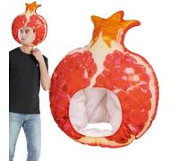 Genérico Gorro de peluche con forma de fruta, bonito tocado para disfraz de granada, gorro suave y, accesorio para fotografía llamativo, diseño de ajuste cómodo |, puesta en escena, eventos f