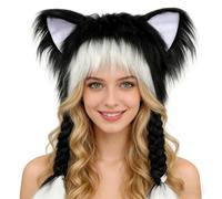 Genérico Gorro de Piel Animal - Accesorio Para La Cabeza De Fiesta Y Disfraz,Sombrero De Animal De Peluche Para Eventos De Cosplay,Para Mujeres Adultas Ninos Amigos Y Familia