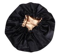 Genérico Gorro de Satén y Banda Elástica Ajustable para Dormir Doble Capa Negro de Mujer y Mantener el Cabello en Su Lugar Noche Adecuado para Dormir