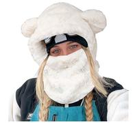 Genérico Gorro Guantes Y Bufanda Mujer,Capucha De Esquí Esquí Polar TéRmico Capucha De Esquí Invierno Loco Gorro De Invierno Viento Invierno Gorro con Capucha