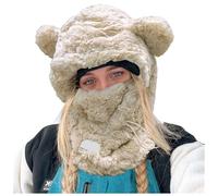 Genérico Gorro Guantes Y Bufanda Mujer,Capucha De Esquí Esquí Polar TéRmico Capucha De Esquí Invierno Loco Gorro De Invierno Viento Invierno Gorro con Capucha