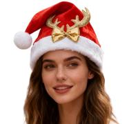 Genérico Gorro Navideño | Divertido Gorro De Fiesta Con Cuernos De Reno - Sombrero De Santa Unisex Para Navidad - Para Mujeres Niños Jóvenes Adolescentes Cumpleaños Navidad Año Nuevo