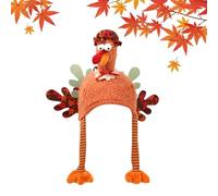 Genérico Gorro Navideño - Sombrero Con Patas Largas Y Bufanda A Juego | Accesorio Festivo Oriģinal | Disfraz Peluche Creativo Mr & Mrs Para Adultos Y Niños | Sombrero Humorístico Thanksgiving