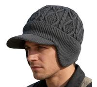 Genérico Gorro para Hombre | Gorra Forrada de Polar con Orejeras - Gorro Ajustado Antiviento para Hombres | para Pescar Senderismo Acampada Esquí Correr Mochilero Caminar Deportes Exterior Snowboard