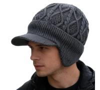Genérico Gorro para Hombre - Gorro de Invierno con Orejeras | Suave De Invierno para Exterior Tipo Beanie - para Pescar Senderismo Acampada Esquí Correr Mochilero Caminar Deportes Exterior Snowboard