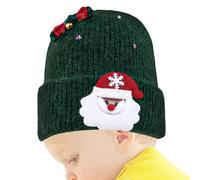 Generico Gorro para Mujer | Gorro de Nieve de Punto - Sombrero cálido con Papá Noel y Campana con - para Mujer Hombre Navidad Invierno Vacaciones Nieve Senderismo Ciclismo al Aire Libre, Verde