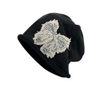 Genérico Gorro Pelo Mujer Nieve,Sombrero De Pescador Bordado para Mujer Estilo Moderno ala Ancha Se Adapta A Cabezas Grandes DiseñO Que Adelgaza El Rostro