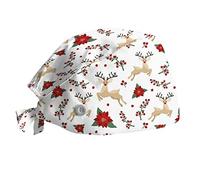 Genérico Gorro Quirurgico Navidad Gorros Quirurgico Color Liso Turbante Ajustable Enfermera Quirofano de Cirugía para Pelo Largo Corto Gorro de Trabajo de Cocina Unisex