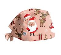 Genérico Gorro Quirurgico Navidad Gorros Quirurgico Color Liso Turbante Ajustable Enfermera Quirofano de Cirugía para Pelo Largo Corto Gorro de Trabajo de Cocina Unisex