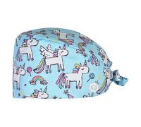 Genérico Gorro quirúrgico Reutilizable para médico Turbante Profesional de algodón Femenina Unisex Durante cirugía clínica (Light Blue, One Size)