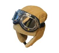 Genérico Gorro Ruso Hombre, Gorro Aviador con Orejeras Y Gafas Proteccion, Gorros Invierno Hombre Mujer para Exterior, Motociclismo, Esquí