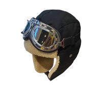 Genérico Gorro Ruso Hombre, Gorro Aviador con Orejeras Y Gafas Proteccion, Gorros Invierno Hombre Mujer para Exterior, Motociclismo, Esquí