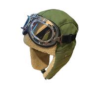 Genérico Gorro Ruso Hombre, Gorro Aviador con Orejeras Y Gafas Proteccion, Gorros Invierno Hombre Mujer para Exterior, Motociclismo, Esquí