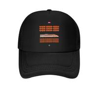 Genérico Gorro Slouchy de Punto Outfit Invernal,TGV Train Travel, Retro Design Gorra de béisbol de Malla