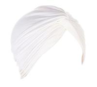 Genérico Gorro Turbante Preatado Mujer Gorro Cabeza Elegante Pañuelo Tejido Accesorio Diario Sombrero Sin Ajuste (White, One Size)