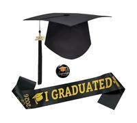 Genérico Gorro y Banda de Graduación,de Ceremonia 2026 para Titulados | Suministros para de Graduación,para Estudiantes Universitarios Escolar Decoración Felicitaciones Unisex
