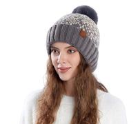 Genérico Gorros Lana Mujer,Gorro De Invierno Elegante Y VersáTil Gorro De Punto para Exteriores Gorro con Orejeras CáLidas Forradas De Forro Polar
