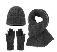 Genérico Gorros Y Bufandas Mujer,Bufanda De Punto CáLida De Invierno con Forro Polar para Adultos Ideal para Actividades Al Aire Libre En Climas FríOs