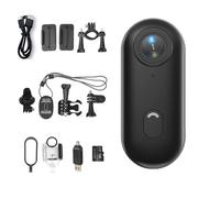 Genérico GoSnap - 4K Thumb Action Camera, Go Snap Body CAM, HD 1080p/4k Gosnap - Thumb Camera Necklace, for Cycling, Travel, Pets (C#2-4K Black)