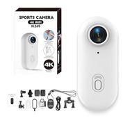 Genérico GoSnap - 4K Thumb Action Camera, Go Snap Body CAM, Wearable Mini Action Camera, Outdoor Cycling Skiing Thumb Sports Camera, with 360° RotationSpring Clip (White,4k)