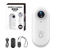 Genérico GoSnap - 4K Thumb Action Camera, Go Snap Body CAM, Wearable Mini Action Camera, Outdoor Cycling Skiing Thumb Sports Camera, with 360° RotationSpring Clip (White,1080p)