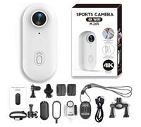 Genérico Gosnap Camera - Gosnap 4K Thumb Action Camera, Sports & Action Video Cameras Portable, with Audio and Video, 2025 Mini Sport Cameras, with 360° RotationSpring Clip (White,4K)
